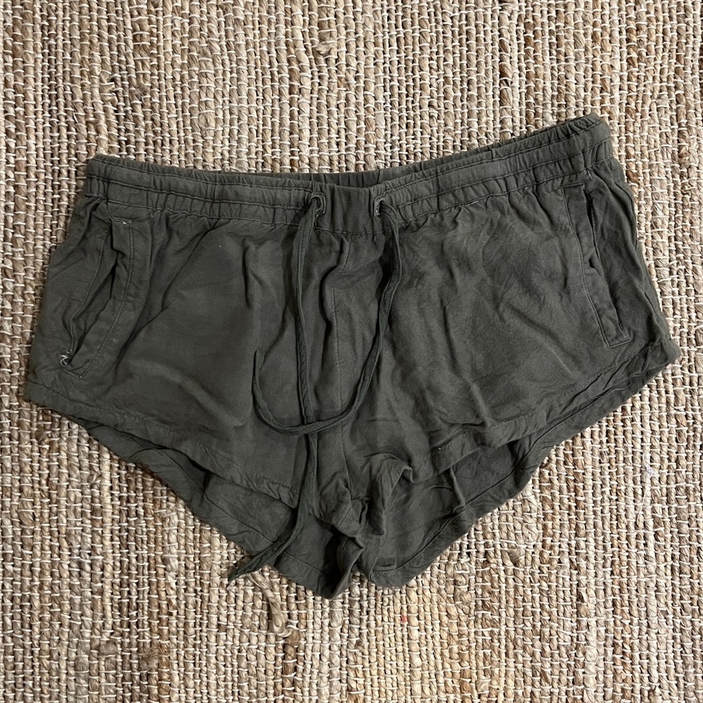 RVCA Olive Drawstring Shorts
